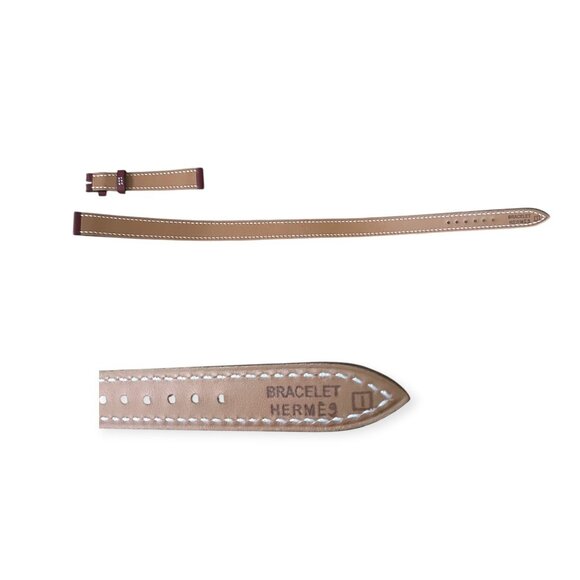 Hermès Cape Cod Double Tour Watch Strap 31mm SH Dark Red Leather – New - Picture 5 of 11